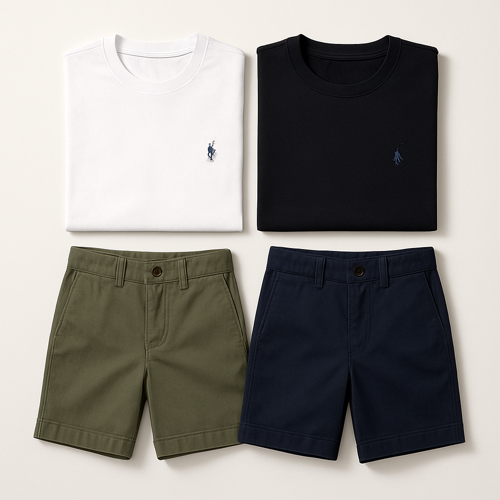 Kit 2 Camisetas + 2 Shorts RL